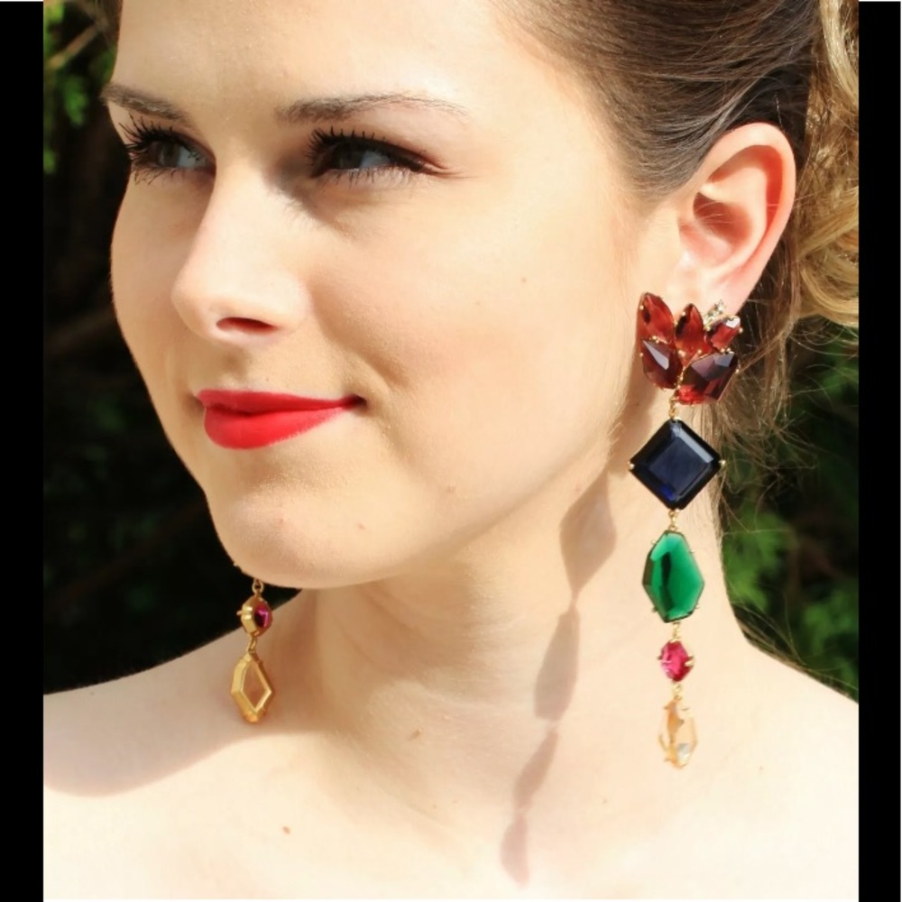 Last 1 ♠️ Kate Spade New York Rock It Statement Earrings - Picture 3 of 11